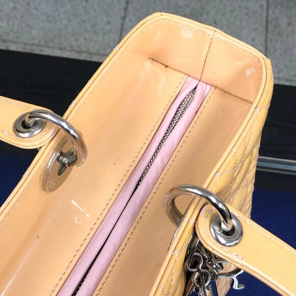 Christian Dior Cannage Lady Dior Patent Leather Tote Bag jp983-110425 - Picture 9 of 16